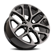 OE Wheels CV98B 20x9 +27 6x139.7mm 78.1mm Black Machined