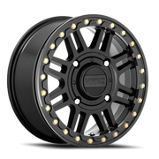 KMC Cage Beadlock UTV 15x6 +38 4x137mm 112.1mm Satin Black Gloss Black Ring