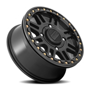 KMC Cage Beadlock UTV 15x10 +0 4x156mm 132mm Satin Black Gloss Black Ring