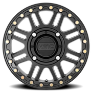 KMC Cage Beadlock UTV 15x6 +38 4x156mm 132mm Satin Black Gloss Black Ring