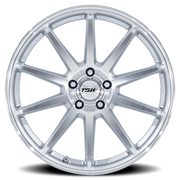 TSW Canard TW004 19x9.5 +20 5x114.3mm 72.56mm Gloss Silver Machined Face