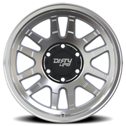 Dirty Life Race Wheels Canyon 9310 17x9 -12 6x139.7mm 106mm Machined Silver