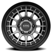 KMC Canyon 17x8.5 +0 5x127mm 71.5mm Satin Black Gray Tint