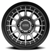 KMC Canyon 17x8.5 +0 6x139.7mm 106.1mm Satin Black Gray Tint
