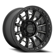 KMC Carnage 17x9 +0 5x127mm 71.5mm Satin Black Gray Tint