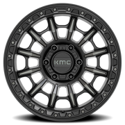 KMC Carnage 17x9 +0 5x127mm 71.5mm Satin Black Gray Tint
