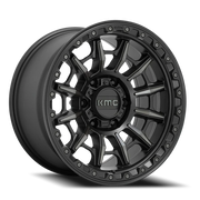 KMC Carnage 16x8 +0 6x139.7mm 106.1mm Satin Black Gray Tint