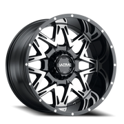 Ultra Carnivore 254 20x12 -44 6x139.7mm 106.1mm Gloss Black Diamond Cut Face-Clear Coat