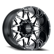 Ultra Carnivore 254 20x9 +18 8x165.1mm 125.2mm Gloss Black Diamond Cut Face-Clear Coat