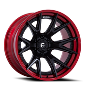 Fuel Catalyst 20x10 -18 8x165.1mm 125.1mm Matte Black Candy Red Lip