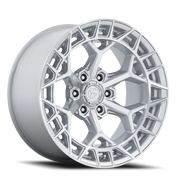 Fuel Charger FC873 17x9 -12 6x139.7mm 106.1mm Gloss Silver Machined Face