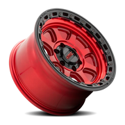 KMC Chase 20x9 +18 6x139.7mm 106.1mm Candy Red Black Lip