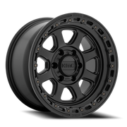KMC Chase 17x9 +0 5x127mm 71.5mm Satin Black Gloss Black Lip