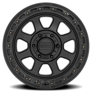 KMC Chase 17x9 -12 5x127mm 71.5mm Satin Black Gloss Black Lip