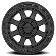 KMC Chase 17x9 +0 6x139.7mm 106.1mm Satin Black Gloss Black Lip