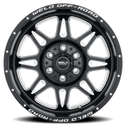 WELD Cheyenne 22x12 -44 6x135mm 106.1mm Gloss Black Milled
