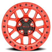 WELD Cinch Beadlock 17x9 -12 6x135mm 106.1mm Candy Red Red Ring