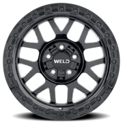 WELD Cinch 17x9 -12 5x114.3mm 78.1mm Gloss Black Milled