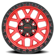 WELD Cinch 20x10 -18 5x127mm 87.1mm Candy Red Satin Black