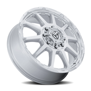 Fuel Circuit Dually 20x8.25 +105 8x200mm 142mm Gloss Silver Machined Face
