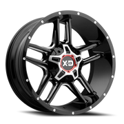 XD Series Clamp 20x9 +18 8x180mm 124.2mm Gloss Black Milled