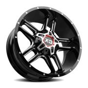 XD Series Clamp 20x9 +18 8x180mm 124.2mm Gloss Black Milled