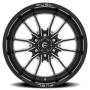 Fuel Clash 6 22x10 -18 6x135mm 87.1mm Gloss Black Milled