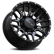 RTX Offroad Claw 18x9 +18 6x135mm 106.1mm Gloss Black Milled Rivets