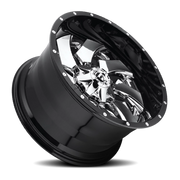 Fuel Cleaver 22x12 -44 8x170mm 125.1mm Chrome Gloss Black Lip