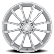 DUB Clout 24x10 +30 6x135mm 87.1mm Gloss Silver Brushed