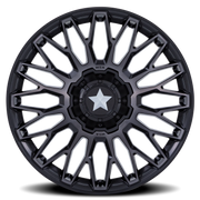 MSA Clubber 20x7 +0 5x114.3mm 72.56mm Matte Black Double Dark Tint