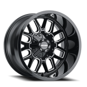 Mayhem Cogent 20x9 +0 5x127mm 87mm Gloss Black Milled Spokes