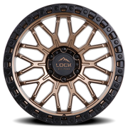 Lock Offroad Combat 20x10 +18 5x127mm 71.5mm Matte Bronze Matte Black Ring