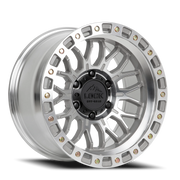 Lock Offroad Combat 17x9 +1 5x127mm 71.5mm Machined Silver Clear Coat