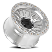 Lock Offroad Combat 17x9 +1 5x127mm 71.5mm Machined Silver Clear Coat