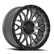 Lock Offroad Combat 20x10 +18 5x127mm 71.5mm Matte Grey Matte Black Ring