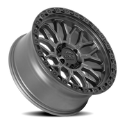 Lock Offroad Combat 20x10 +18 5x127mm 71.5mm Matte Grey Matte Black Ring