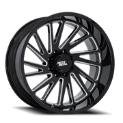 Moto Metal Combat 22x10 -18 8x165.1mm 125.1mm Gloss Black Milled