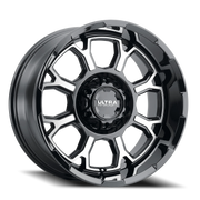 Ultra Commander 124 20x10 -19 5x127mm 87mm Gloss Black Diamond Cut Accents-Clear Coat