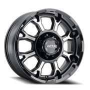 Ultra Commander 124 20x10 -19 8x165.1mm 125.2mm Gloss Black Diamond Cut Accents-Clear Coat