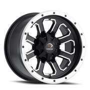 Vision 548 12x7 +3 4x136mm 110.5mm Matte Black Machined Face