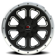 Vision 548 12x8 -10 4x136mm 110.5mm Matte Black Machined Face