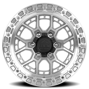 Lock Offroad Commando 17x9 +0 5x127mm 71.5mm Machined Silver Clear Coat