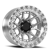 Lock Offroad Commando 20x10 +18 6x135mm 87.1mm Machined Silver Clear Coat