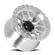 Lock Offroad Commando 20x10 +18 8x165.1mm 125.2mm Machined Silver Clear Coat