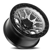 Lock Offroad Commando 17x9 +0 6x135mm 87.1mm Matte Grey Matte Black Ring