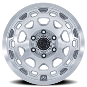 Black Rhino Congo 17x8.5 +35 5x114.3mm 72.56mm Gloss Silver Machined Face