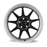 Konig Countergram 19x8.5 +43 5x112mm 66.6mm Matte Black Machined Lip