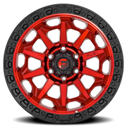 Fuel Covert 18x9 +20 5x127mm 71.5mm Candy Red Black Bead Ring