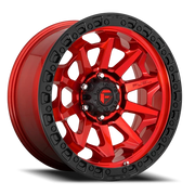 Fuel Covert 20x9 +1 8x180mm 124.28mm Candy Red Black Bead Ring